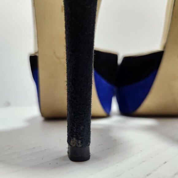 Ivanka Trump Kyra2 Peep-toe Suede Platform High Heels - Picture 7 of 11